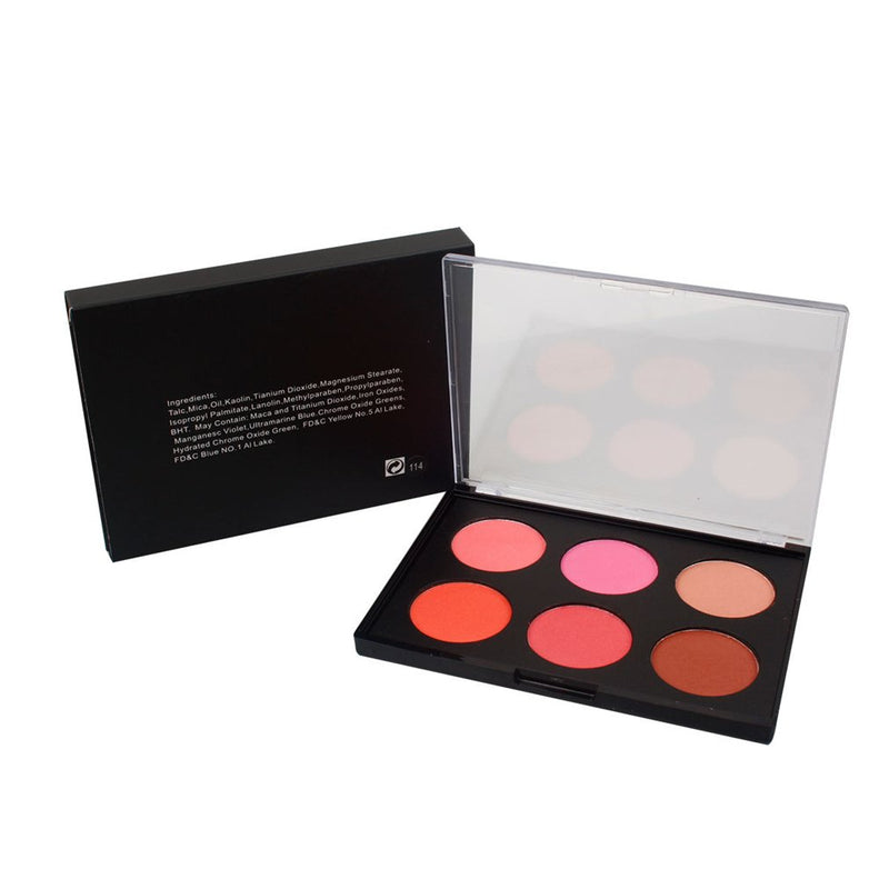 FantasyDay® Professional 6 Colors Pressed Powder Blush Cheeks Blushers Makeup Palette Contouring Kit #1 - Ideal for Professional and Daily Use #2 - NewNest Australia