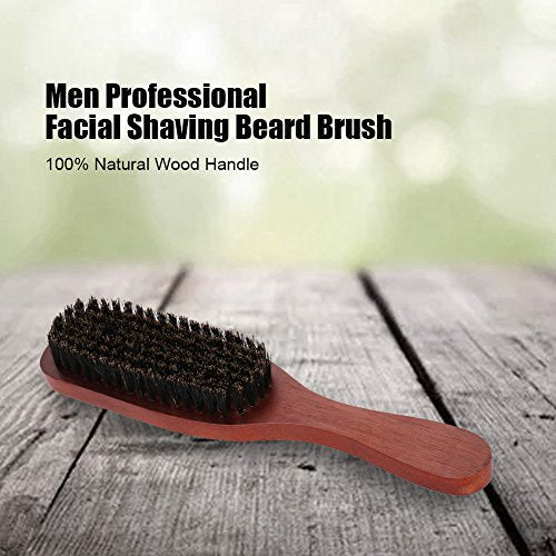 Beard Brush, Men Professional Facial Shaving Brush Mustache Cleaning Hairdresser Salon Appliance Tool - NewNest Australia