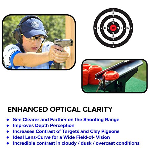 iLumen8 BEST Shooting Glasses UV Blacklight Yellow Vision Safety Eye protection 1 Pair - NewNest Australia