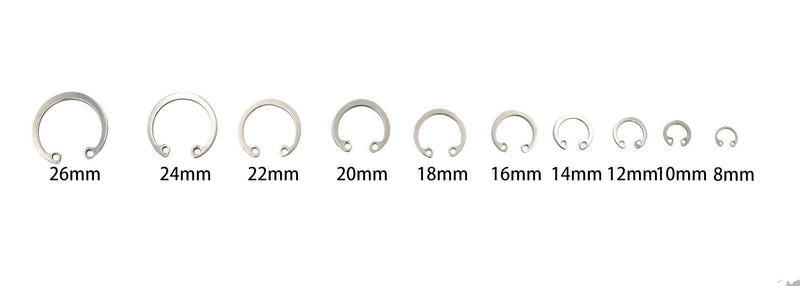 HVAZI 200pcs Metric 304 Stainless Steel Internal Snap Ring Assortment Kit 10 Kinds - NewNest Australia