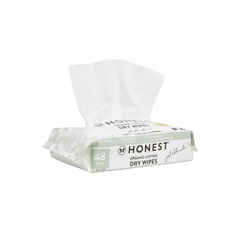 HONEST Organic Cotton Dry Wipes, 48 Count 48 Count (Pack of 1) - NewNest Australia