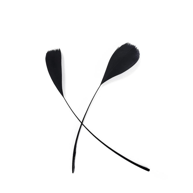 40PCS 5-7 inch Goose Feathers for Crafts, DIY, Dream Catchers, Party Decorations Accessories-Black Black 5-7inch - NewNest Australia