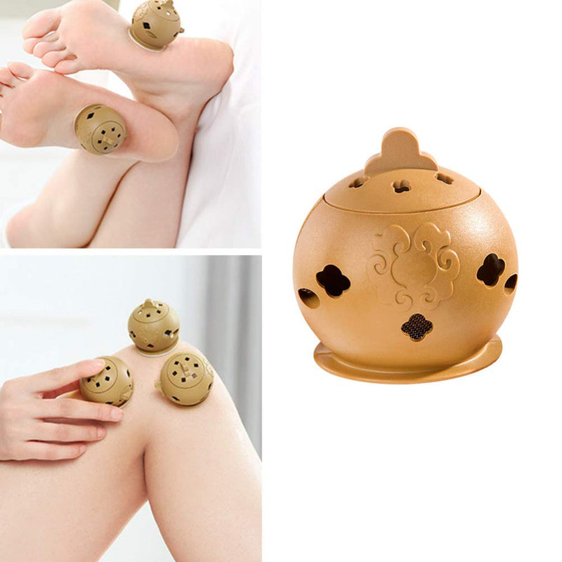 EXCEART 2 Pcs Moxibustion Box Body Pain Relief Treatment Moxa Burner Back Meridians Massage Smokeless Thermal Moxa Pot for Women Men Without Moxa Cone - NewNest Australia