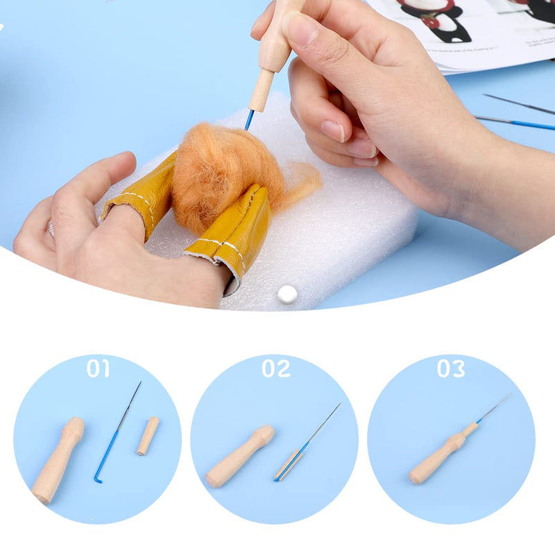 Needle Felting Kit for Beginners, Needle Felting Starter Kit with 6 Pcs Colorful Needle Felting Needles and Instructions, Wool Felting Supplies for Christmas, Children's Day, Other Festival and Crafts A-Lucky Dog Gift Box - NewNest Australia