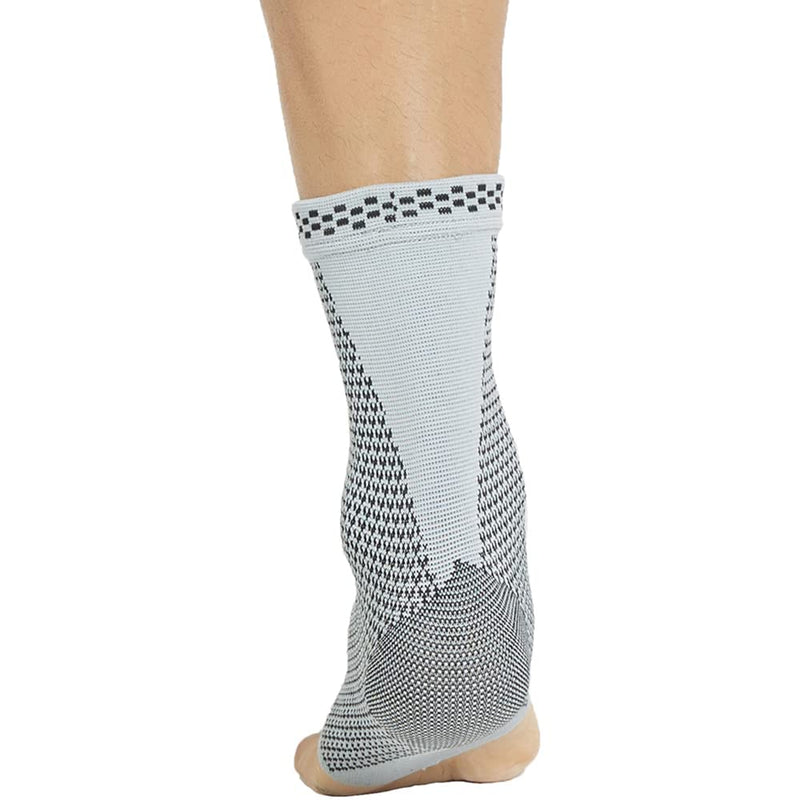 Neotech Care Ankle Support Sleeve - Bamboo Fiber Knitted Fabric - Light, Elastic & Breathable - Medium Compression - Sports, Exercise, Gym - Right or Left Foot, Men, Women - Grey (Size S, 1 Unit) - NewNest Australia