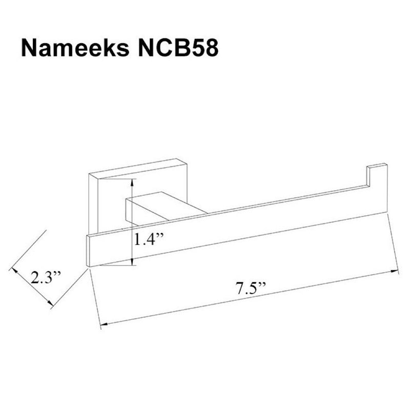 Nameeks NCB58 NCB Toilet Paper Holder, One Size, Black - NewNest Australia