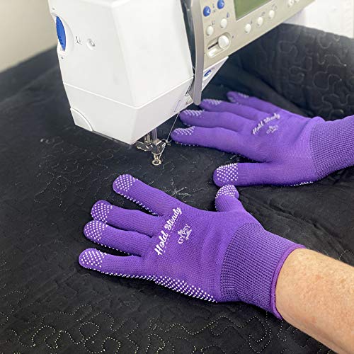 Gypsy Quilter Hold Steady Machine Gloves One Size Notions, Purple - NewNest Australia