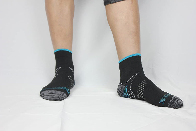 7 Pairs Compression Socks for Women & Men Plantar Fasciitis Relief Foot Pain, Arch Support- Upgraded Sport Compression socks Best for Athletic Running Medical Pregnant S-M Black - NewNest Australia
