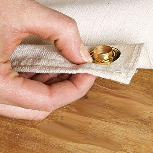 Edward Tools Grommet Kit 1/2” - Heavy Duty Brass Eyelet Grommets for Tarps, Fabric, Tent - Grommet Tools - Hole Punch, Setting Tool, Anvil - Stronger Rustproof Brass Metal Grommets - Tarp Repair Kit - NewNest Australia