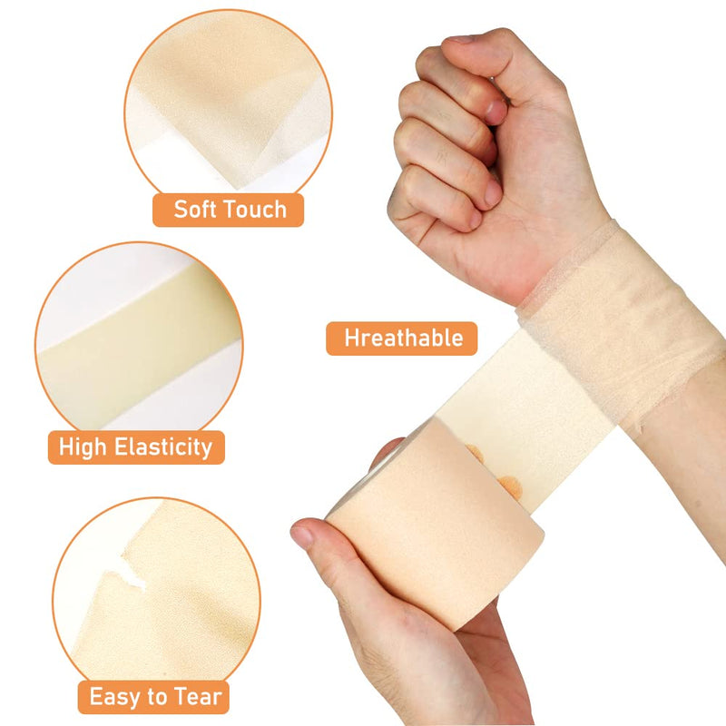 2 Rolls Of Foam Sports Tape, Foam Underwrap Pretape 27 Mx 7 Cm, Underwrap Foam Bandage, Bandage Tape, Comfortable And Breathable, Pre-Packaging Foam Bandages, For Elbows, Wrists, Knees, Ankles - NewNest Australia