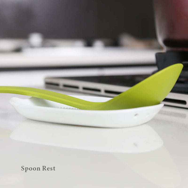 KITCHENDAO 3-in-1 Ceramic Ginger Grater Spoon Rest Herb Stripper 11x16.5cm with Mini Brush, Porcelain Grater Plate for Ginger, Garlic, Onion and More, Easy to Clean and Storage - NewNest Australia