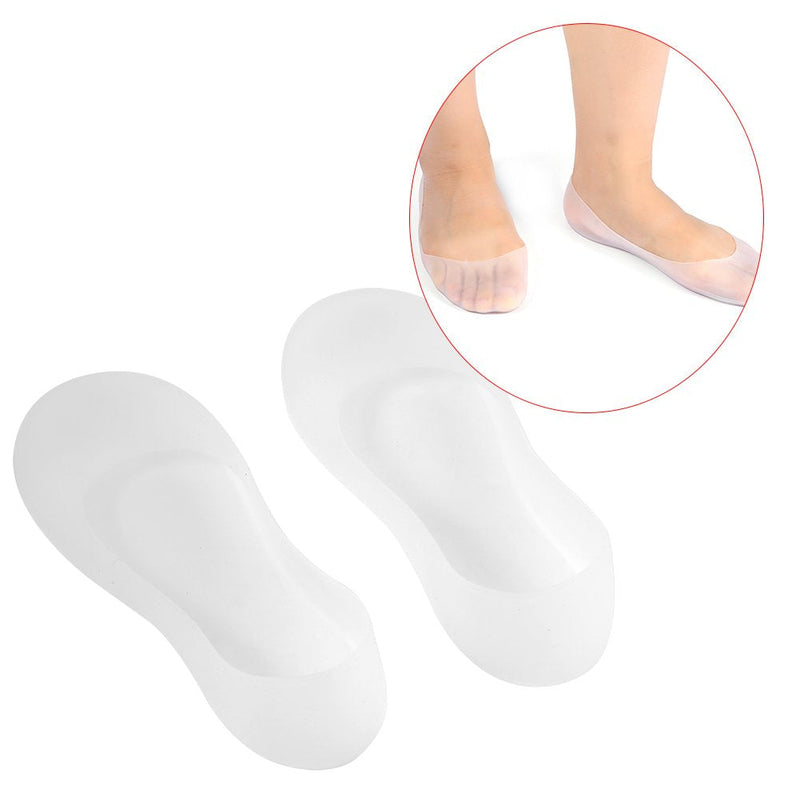 1Pair Full Length Silicone Moisturizing Socks Cracked Foot Care Protector Soft Silicone Gel SPA Deep Moisturising Full Foot Socks for Dry Hard Cracked Skin White(L) L - NewNest Australia