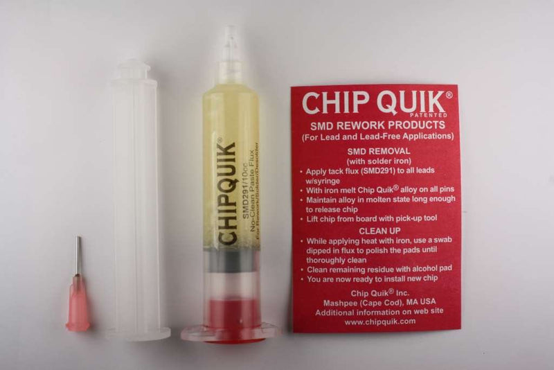 Chipquik Tack Flux no clean in a 10cc syringe w/plunger & tip - SMD291 - NewNest Australia