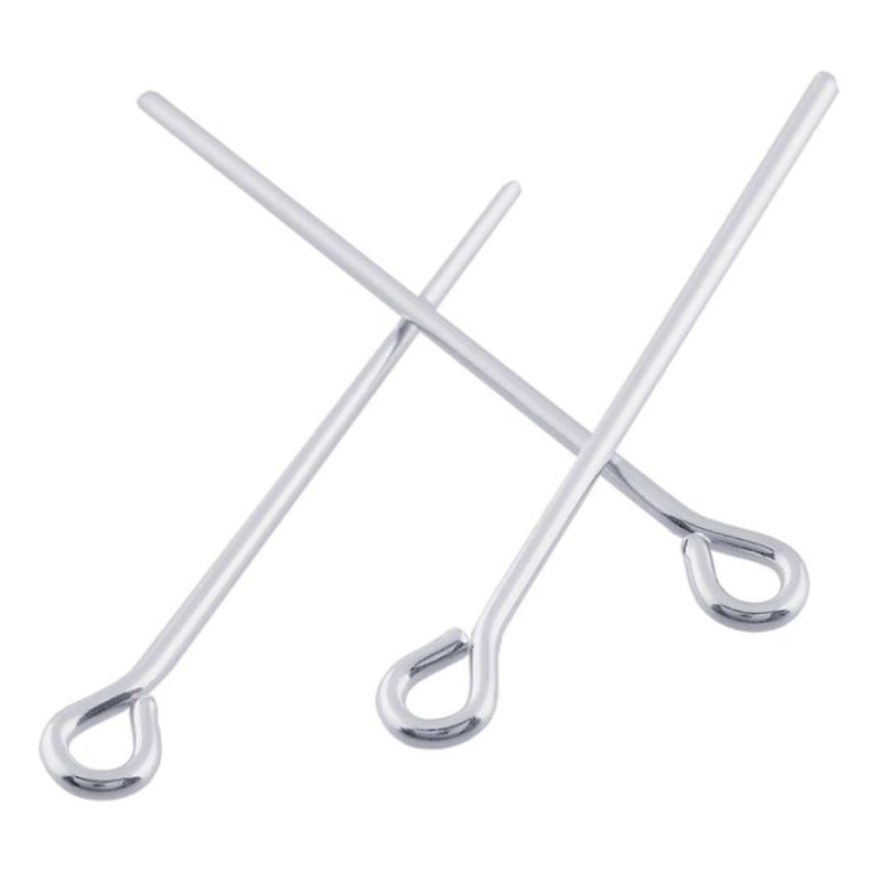20pcs Authentic 925 Sterling Silver Eye Pins 18mm (0.7 inch) For Jewelry Beading Threading Making (Wire 0.6mm/22 Gauge/0.024 Inch) SS410 20 - NewNest Australia