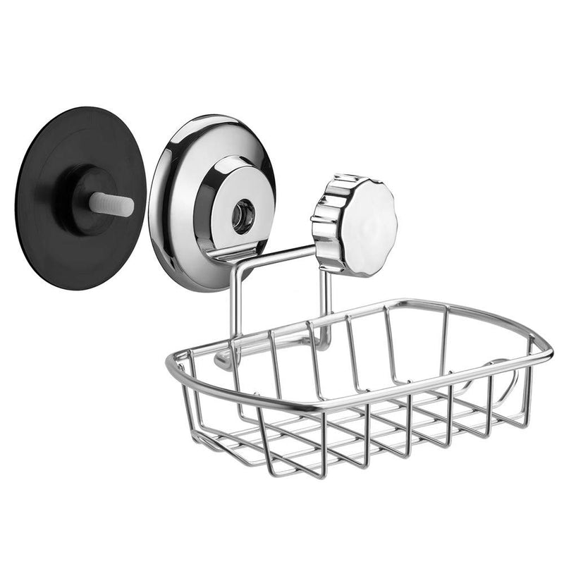 SANNO Suction Soap Dish Holder with Hook, Soap Saver Soap Holder Soap Tray Bar Soap Sponge Holder for Shower, Bathroom, Tub and Kitchen Sink Stainless Steel - NewNest Australia