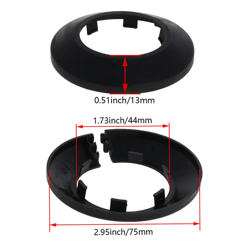 Yinpecly 1.73 inch Flange Pipe Cover Decoration PP Plastic Escutcheon Collar Pipe Cover Radiator for Wall Pipe Tube Decoration 4pcs 4pcs 44×75mm(Tube Dia x Outer Dia) - NewNest Australia