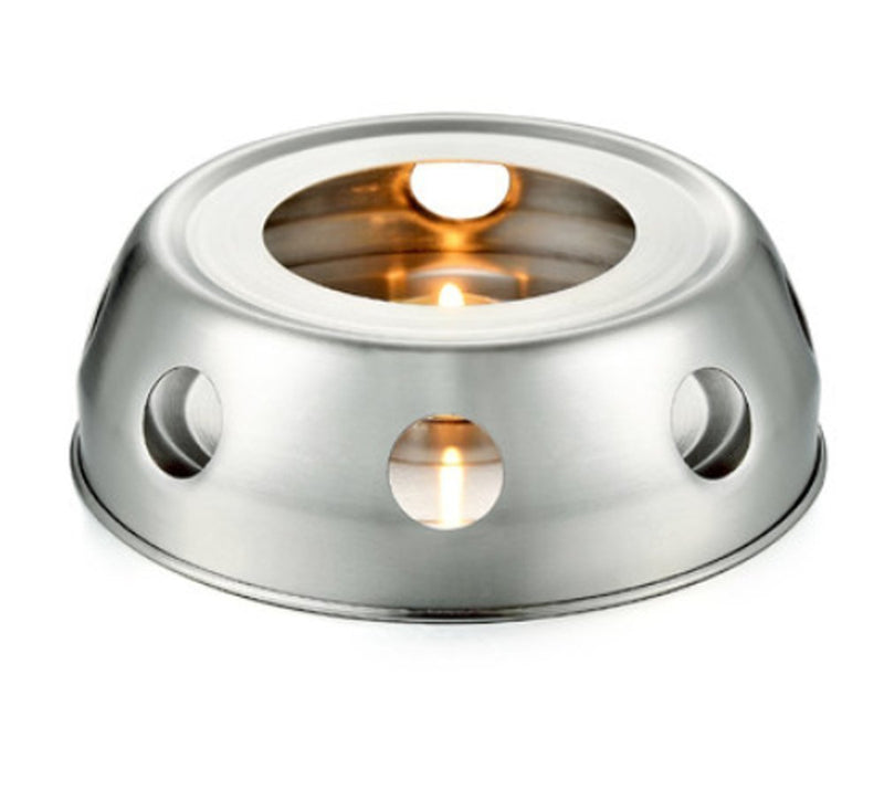 NewNest Australia - zoele Round Base Stainless Steel teapot Holder Candle Heating Device teapot Warmer/Heater Heating Stove 