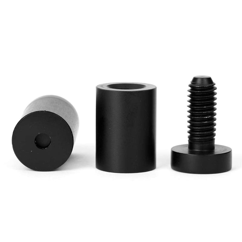TOPNIKE Sign Standoff 3/4"x 1", Store Sign Holders Screws, Black Aluminum, for Acrylic, Glass, PVC, Glass Panel, Wood with 2 pcs Spacers, Pack of 4 - NewNest Australia