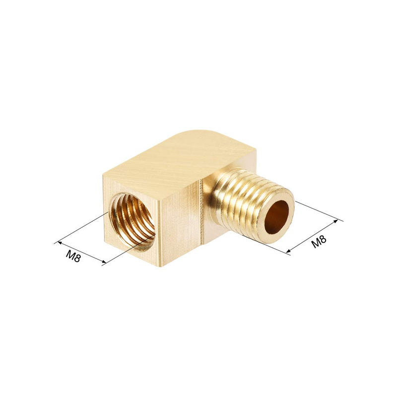 uxcell Brass Pipe Fitting 90 Degree Barstock Street Elbow M8 Male X M8 Female Pipe 5pcs - NewNest Australia