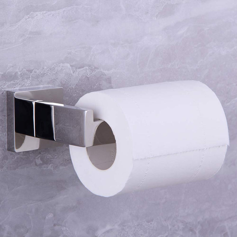 SUS304 Stainless Steel Toilet Paper Holder Wall Mounted Rustfree Bathroom Hotel 5 inch TP Holder Kitchen Washroom Tissue Roll Dispenser Polished Finish - NewNest Australia