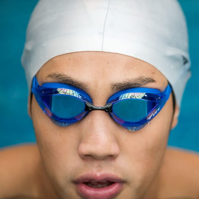 View Swimming Gear V-230ASA Blade Orca Swipe Racing Swim Goggles Smoke Mirrored Lens - NewNest Australia