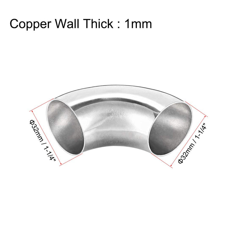 uxcell Stainless Steel 304 Pipe Fitting Long Radius 90 Degree Elbow Butt-Weld 1-1/4-inch OD 1mm Thick Pipe Size 5pcs - NewNest Australia