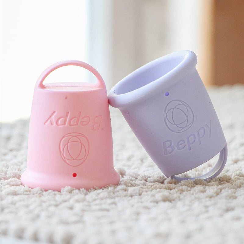 Beppy Cotton Candy Cups (Pink/Purple) 2 Menstrual Cups Without Handle, With Leak Protection, Hypoallergenic And Latex-Free, For More Freedom During The Period (Love, Sauna, Sports, Swimming) - NewNest Australia