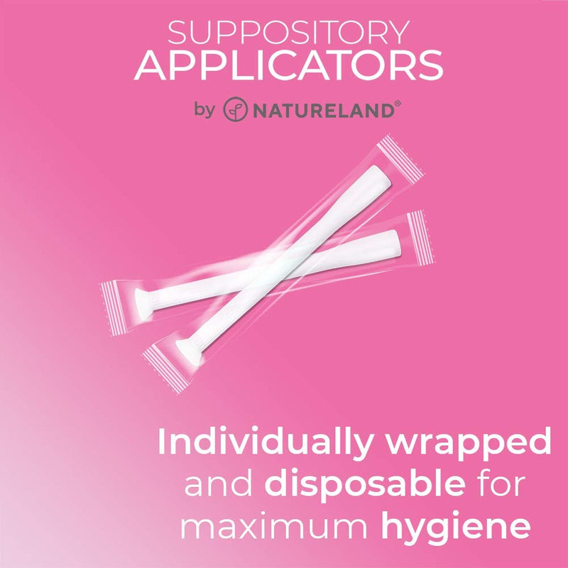 [20 Pack] Natureland Vaginal Suppository Applicators for Women, Made in USA, Soft Tip Auxiliary Tool for Pills, Boric Acid, and pH Balance Tablet Suppositories, Individually Wrapped - NewNest Australia
