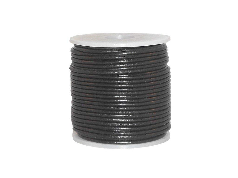 cords craft Round Leather Cord, Genuine Leather Cord String for Jewelry DIY Crafts, Beading Black 1mm - NewNest Australia