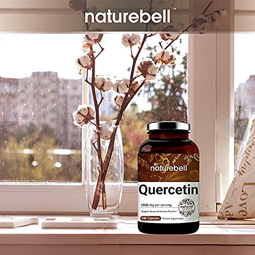 NatureBell Quercetin 1000mg Per Serving, 240 Capsules (4 Months Supply), Super Immune Vitamins and Quercetin Vitamins, Supports Cardiovascular Health, Immune System and Bioflavonoids - NewNest Australia