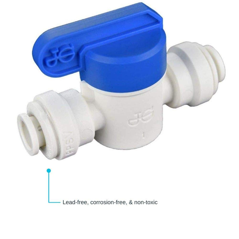 John Guest Polypropylene Ball Valve PPSV040808W - 1/4" Tube OD x 1/4" Tube OD (BALLVAL1-4) - NewNest Australia