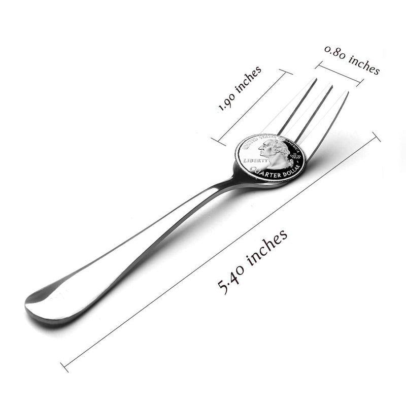 Snamonkia Appetizer Small Forks Set of 12, 5.4 Inches, Dessert Forks Stainless Steel, 3-Tine Portable Cocktail Salad Fruit Forks for Party Travel 5.4 inch Set of 12 - NewNest Australia