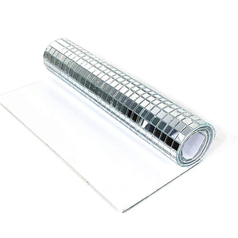 Redodeco 2400pcs Real Glass Silver Mirrors Mosaic Tiles Sticker for Craft Square Glass Tiles Self Adhesive,5mm by 5mm - NewNest Australia