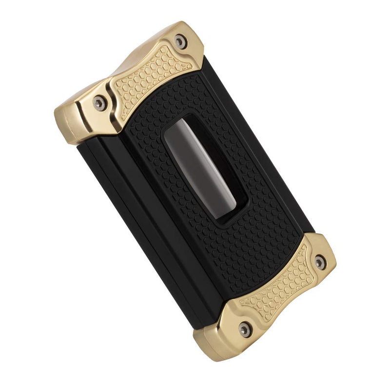 XIFEI Cigar Cutter, Stainless Steel V-Cut Cigar Cutter Built-in Cigar Puncher (Black Gold-1) Black Gold-1 - NewNest Australia