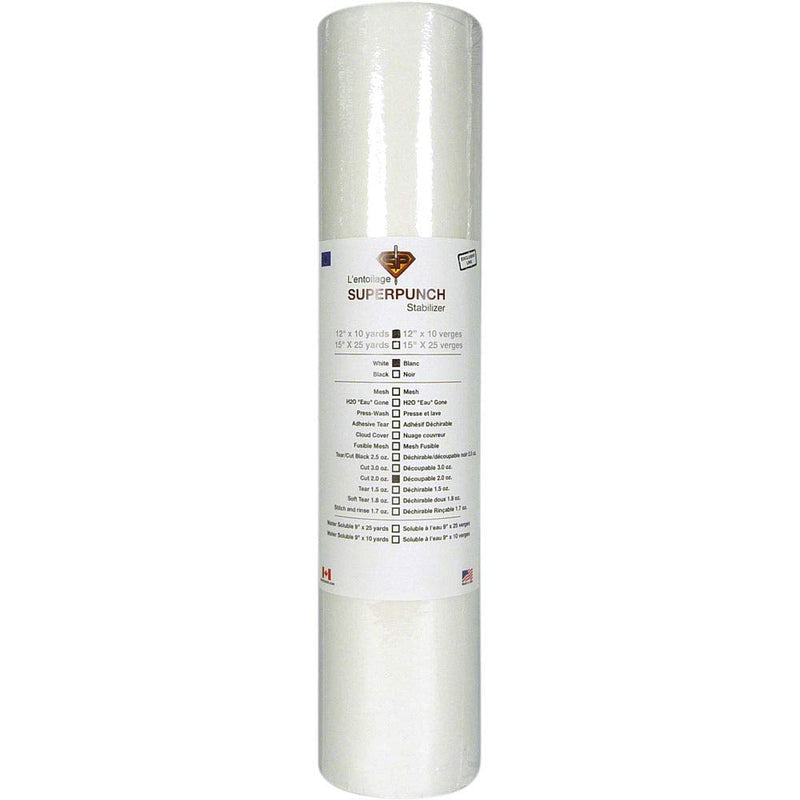 Cut Away Stabilizer White 2.0 oz 12 inch x 10 Yard Roll. SuperStable Machine Embroidery Stabilizer Backing 12" x 10 yards roll - NewNest Australia