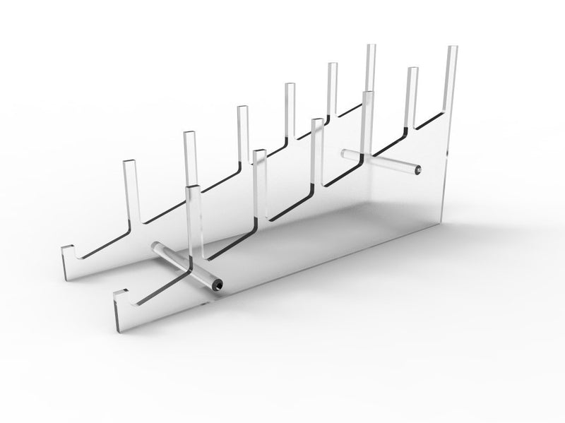 NewNest Australia - FixtureDisplays Large Multiple Plate Display Rack Clear Holder 10748 