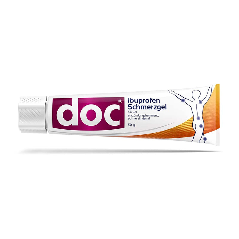 doc Ibuprofen pain gel 50g, anti-inflammatory, pain-relieving & cooling, quick effect on inflammation-related back and joint pain - well tolerated - without a prescription - NewNest Australia