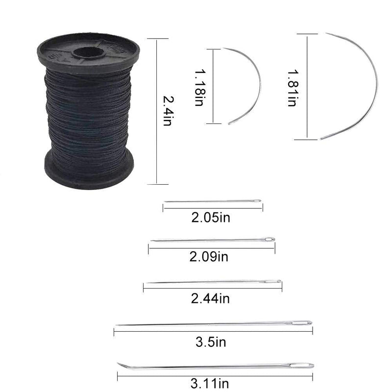 Topus Extra Strong Upholstery Repair Sewing Thread Kit and Heavy Duty Household Hand Needles, Including 7 Styles of Leather Canvas Sewing Needles and 3 Colors Nylon Thread (54 Yard of Each Roll) - NewNest Australia
