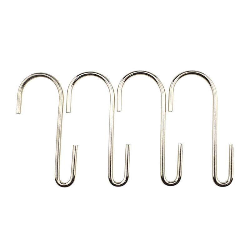 NewNest Australia - LQJ Pro Large S Hooks Anti-Rust Hang Iron Cast Pots and Pans from Wire Rack Shelf Narrow End Don't Come Off 7 Pack 3.7" Length Solid Metal Hang Tools Kitchenware Belt Handbag in Closet Pantry Garden 