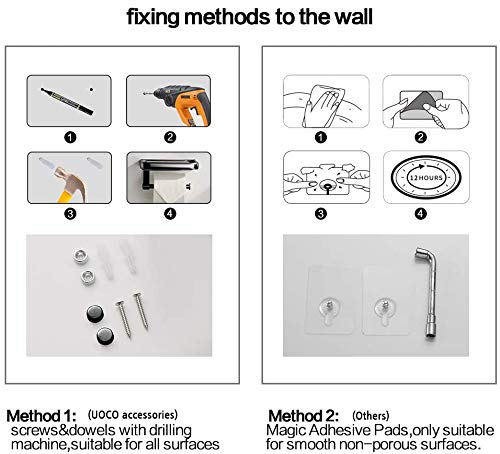 Toilet Paper Holder with Shelf, Anti-Rust Aluminum Toilet Roll Holder with Phone Shelf for All Mobile Phone, Wall Mounted Bathroom Tissue Holder for Smartphone and Flushable Baby Wipes (Silver) Silver - NewNest Australia