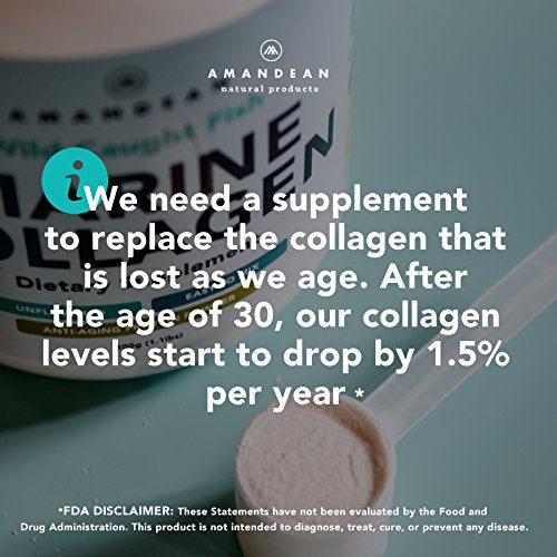 Premium Anti-Aging Marine Collagen Powder 17.6 Oz | Wild-Caught Hydrolyzed Fish Collagen Peptides | Type 1 & 3 Collagen Protein Supplement | Amino Acids for Skin, Hair, Nails | Paleo Friendly, Non-GMO - NewNest Australia