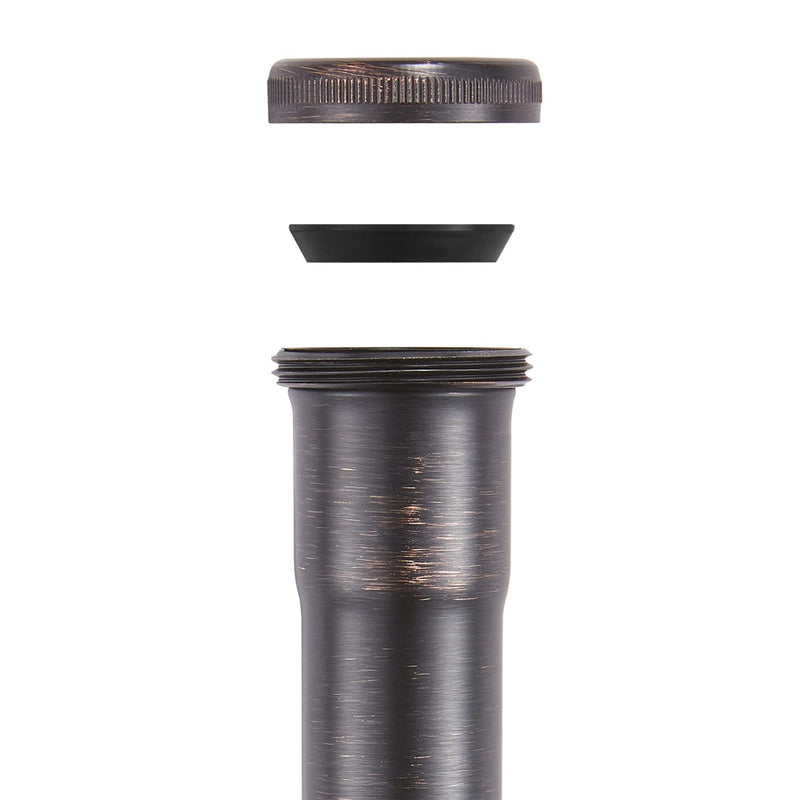 Brass Slip Joint Extension Tube 1-1/4” OD x 12” with Nut and Rubber Washer, P Trap Extension Tube, Sink Drain Tailpiece Tube Extension, Oil Rubbed Bronze - NewNest Australia