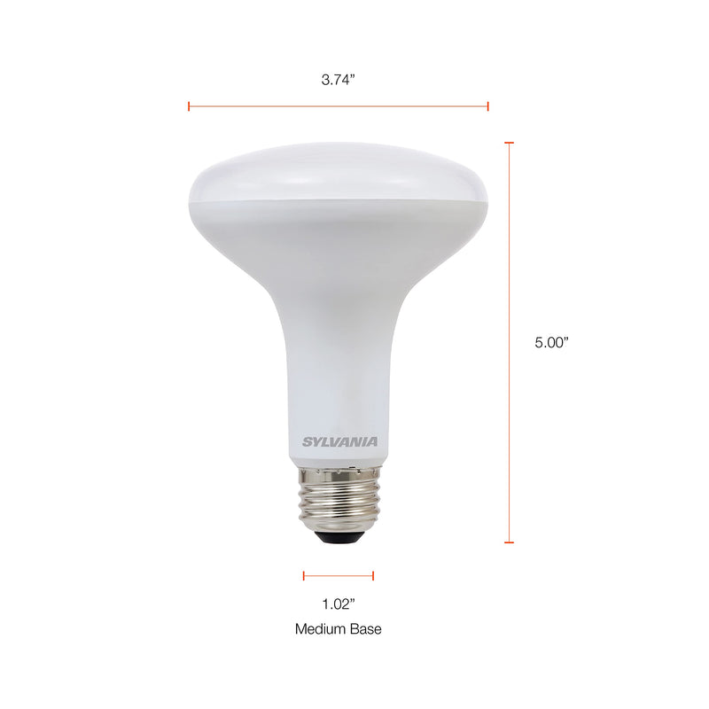 SYLVANIA LED Flood BR30 Light Bulb, 65W Equivalent Efficient 9W, 10 Year, 650 Lumens, Dimmable, 2700K, Soft White - 2 pack (73954) Soft White -2700K 2 Count (Pack of 1) - NewNest Australia