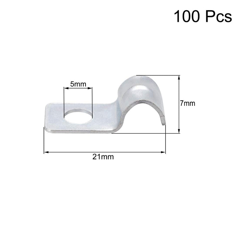 uxcell 15/64" EMT One Hole Strap Pipe Strap Zinc-Plated Steel Reinforced Rib for Pipe Fixing on Various Surfaces 100PCS - NewNest Australia