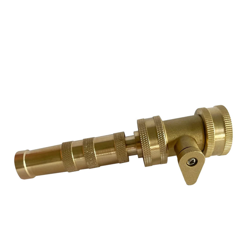 Adjustable Twist Jet Nozzle High Pressure, Water Sprayer, with Garden Water Hose Shut Off Valve, Heavy Duty Brass Hose Nozzle 3/4" GHT Connector - NewNest Australia