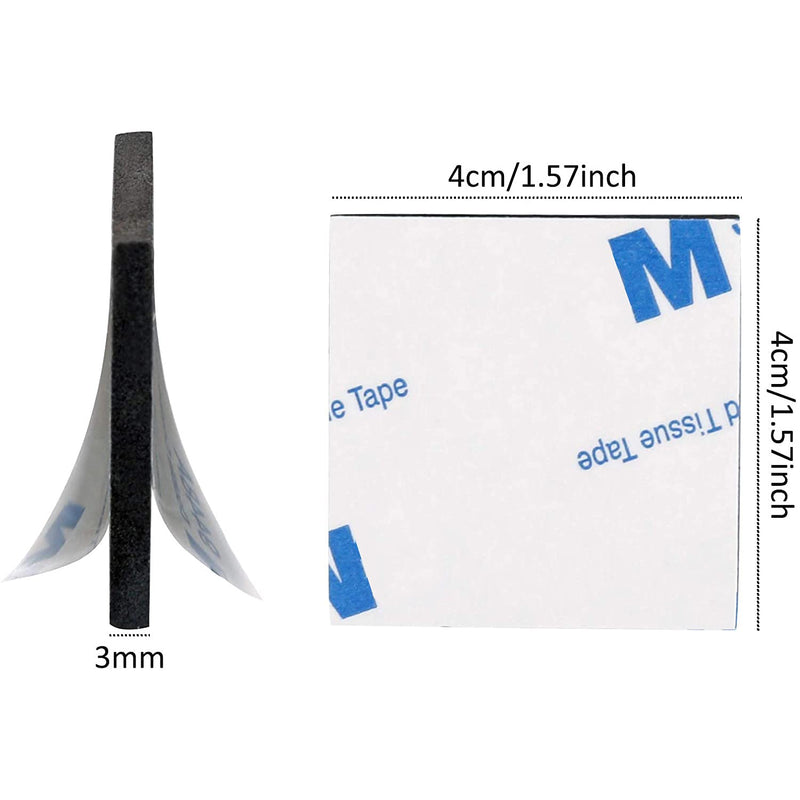 110 Pack Square Double Sided Foam Tape Strong Pad Mounting Adhesive (Black) - NewNest Australia