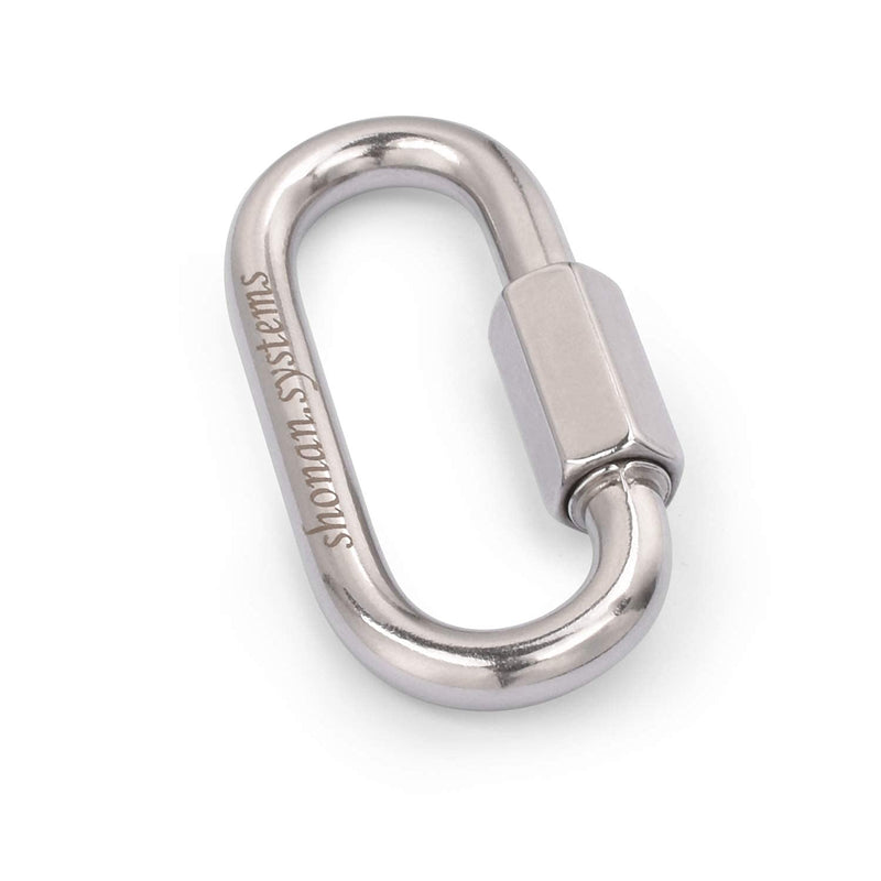 SHONAN 2.3 Inch Stainless Steel Chain Quick Links- 5 Pack 1/4" Locking Carabiners, Chain Hooks, Twist Key Ring Screw Chain Link, 880 Lbs Capacity 2.3 Inch, 5 Pack - NewNest Australia