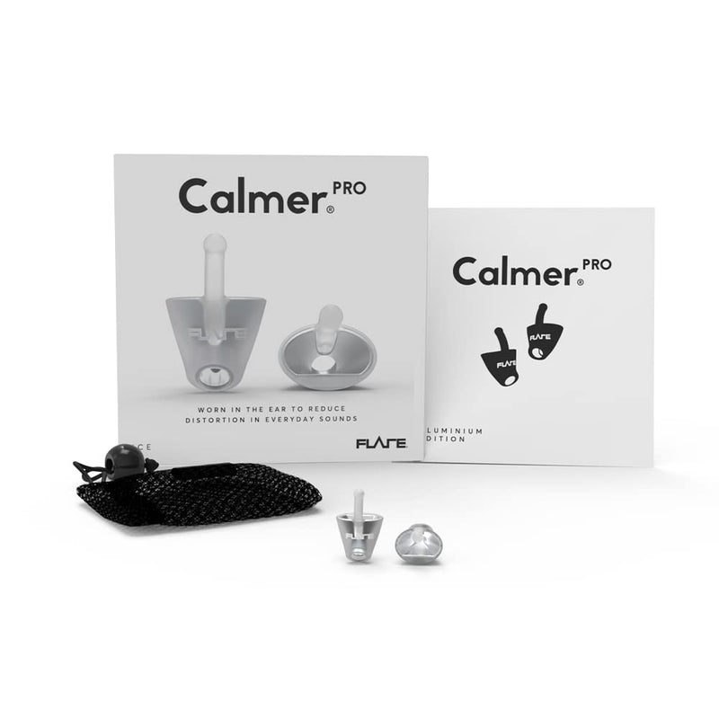 Flare Calmer Pro - Small Ear Plugs Alternative - Reduce Annoying Noise Without Blocking Noise - Premium Version - Soft Reusable Silicone With Aluminum Core - Ice - NewNest Australia