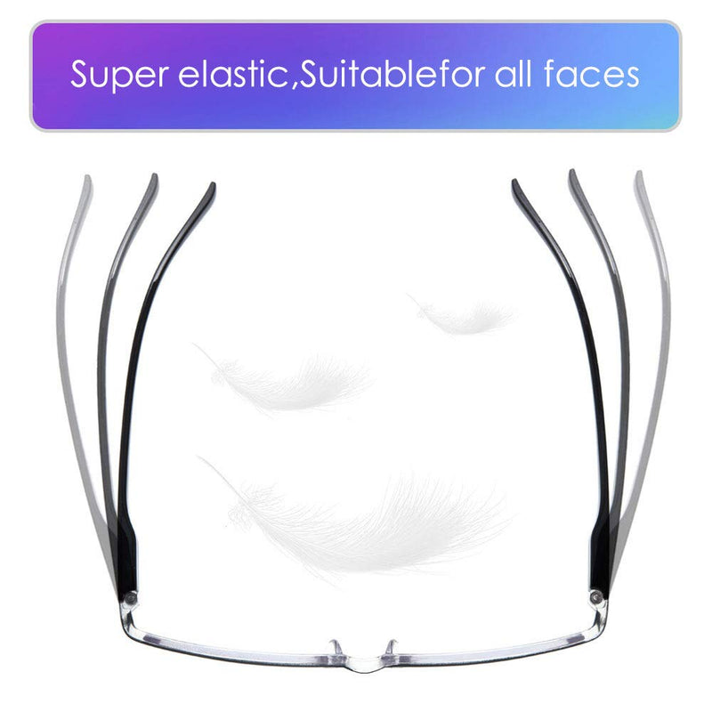LUFF 4Pcs Anti-Blue-Ray Reading Glasses Portable Ultralight Readers 1.5X Black - NewNest Australia