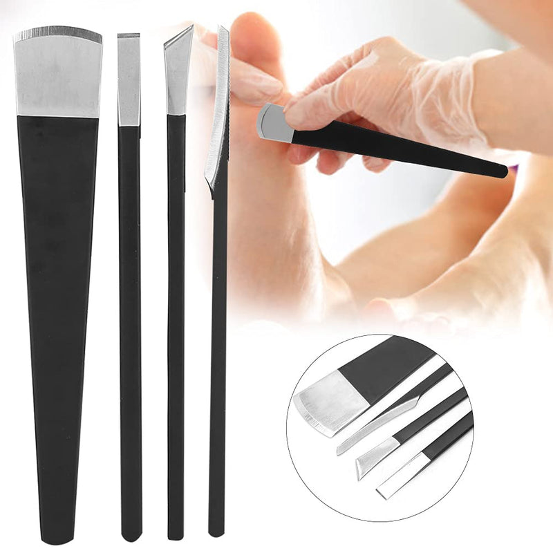 Pedicure Knife Set For Ingrown Toenails, 4-Piece Pedicure File Rasp Foot Callus Remover, Portable Foot Care Kit With Storage Bag, Professional Foot Repair Kit With Sharper - NewNest Australia